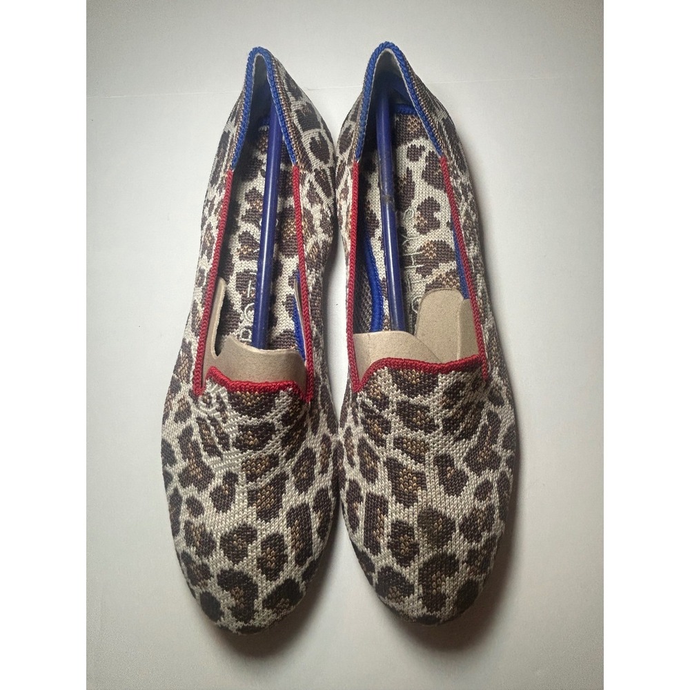 Rothy's Leopard Print Flats Women Sz 5 Slip On Loafers Shoes Trending Retired